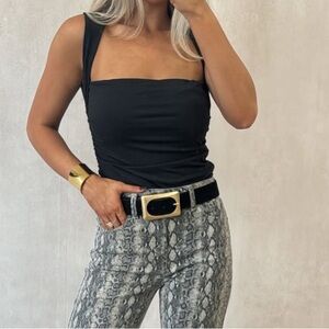 Black & Gold Buckle Belt